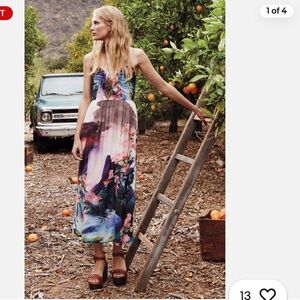 Anthropologie x Corey Lynn Carter Daybreak floral midi dress women size 2